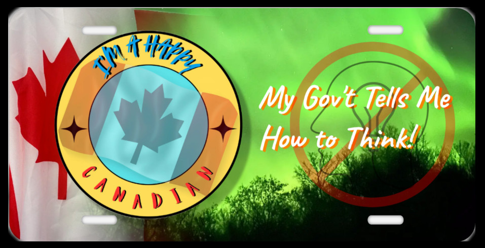 Happy Canadian License Plate - Think